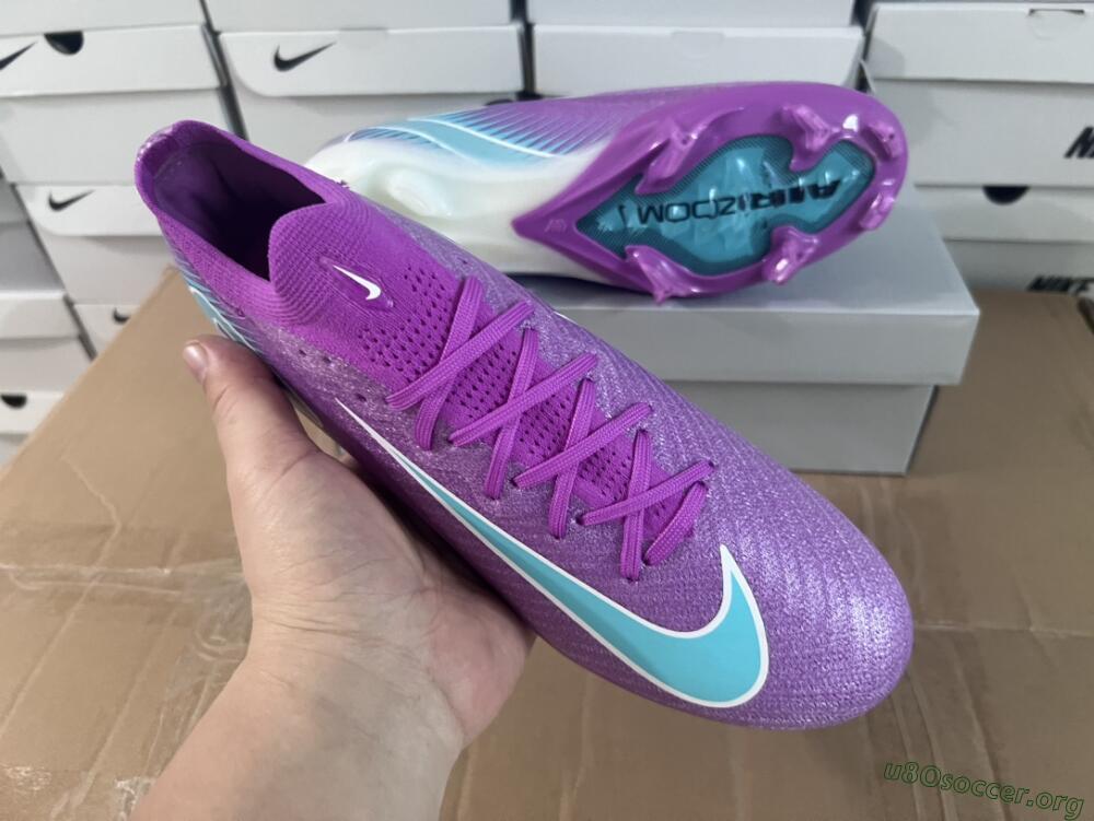 Nike Air Zoom Mercurial Vapor 16 Elite FG Football Boots - Purple/Mint