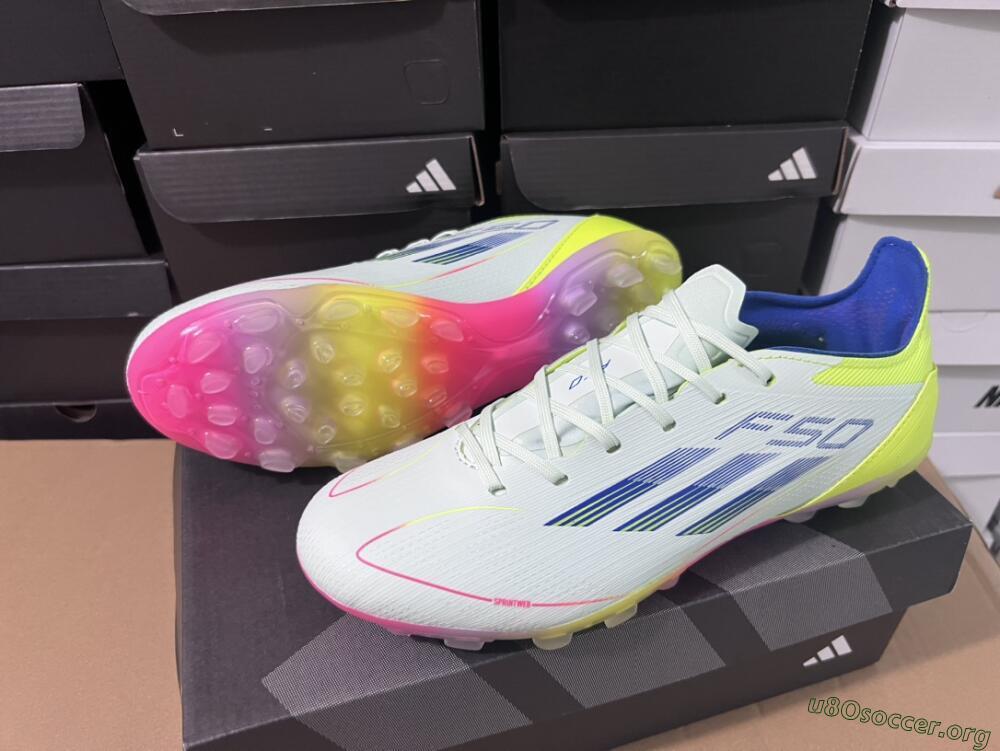 Adidas F50 Elite MG Football Boots - Jade/Blue/Yellow