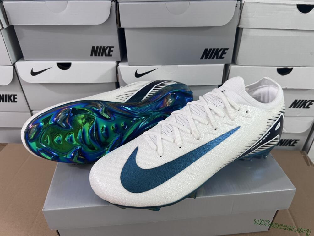 Nike Air Zoom Mercurial Vapor 16 Elite FG Football Boots - White/Blue/Gold