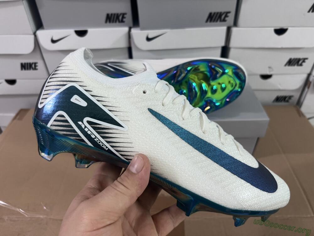 Nike Air Zoom Mercurial Vapor 16 Elite FG Football Boots - White/Blue/Gold