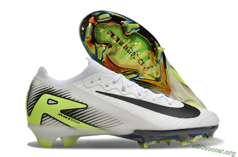 Nike Air Zoom Mercurial Vapor 16 Elite FG Football Boots - White/Black/Yellow 2
