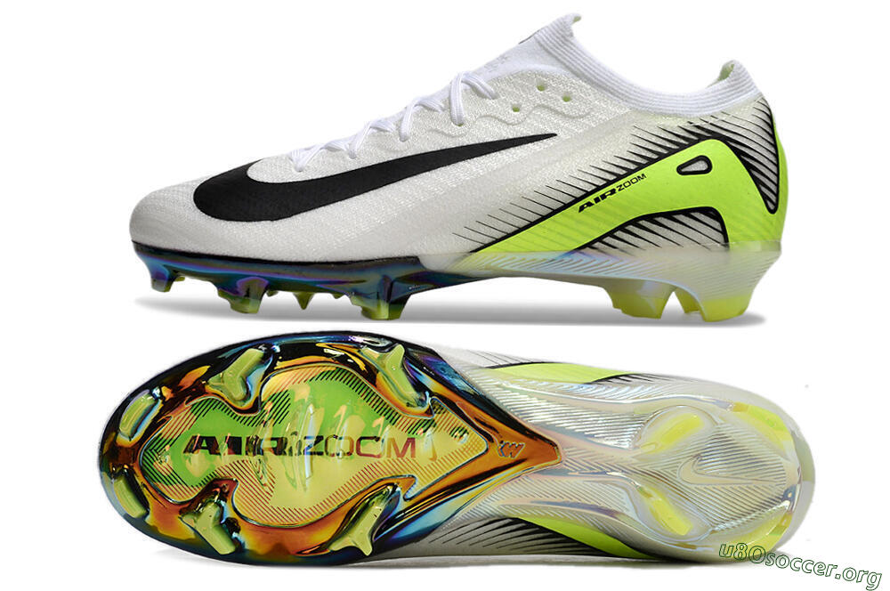 Nike Air Zoom Mercurial Vapor 16 Elite FG Football Boots - White/Black/Yellow 1