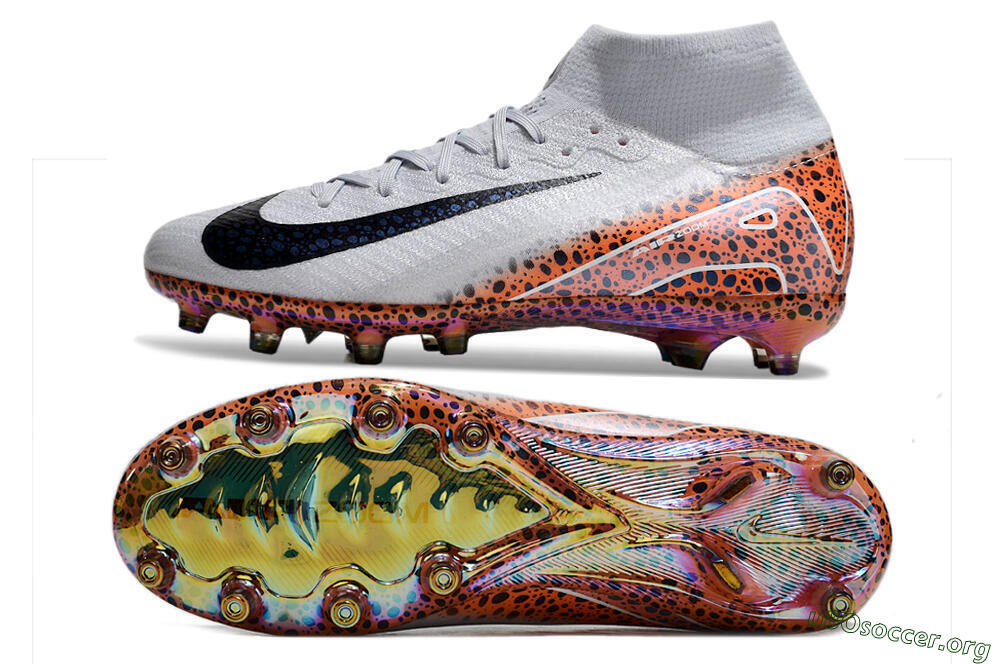 Nike Air Zoom Mercurial Superfly 10 Elite AG Football Boots - Grey/White/Leopard 1