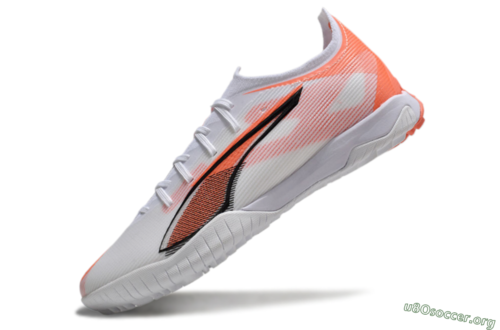Puma Ultra Ultimate TF Football Shoes - White/Red/Black 5