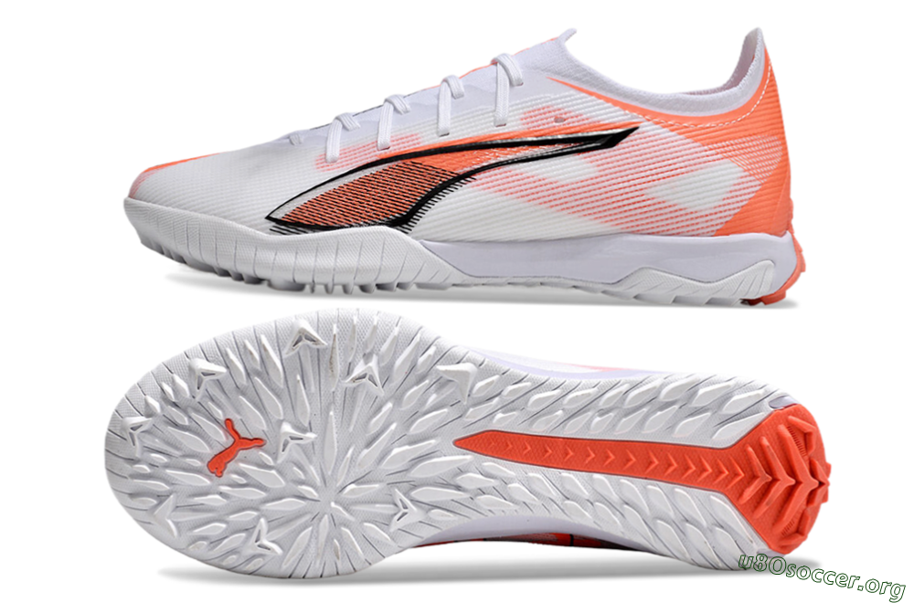 Puma Ultra Ultimate TF Football Shoes - White/Red/Black 1