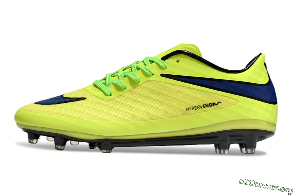 Nike Hypervenom Phantom FG Football Boots - Yellow/Blue/Black 3