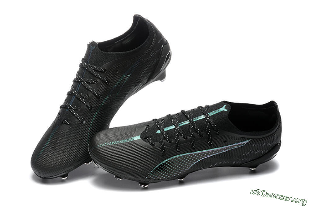 Puma Ultra 5 Ultimate FG Football Boots - Black/Jade/White 6