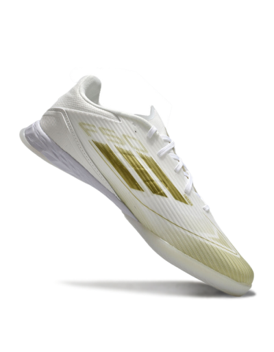 Adidas F50 Elite IC Football Shoes - White/Gold