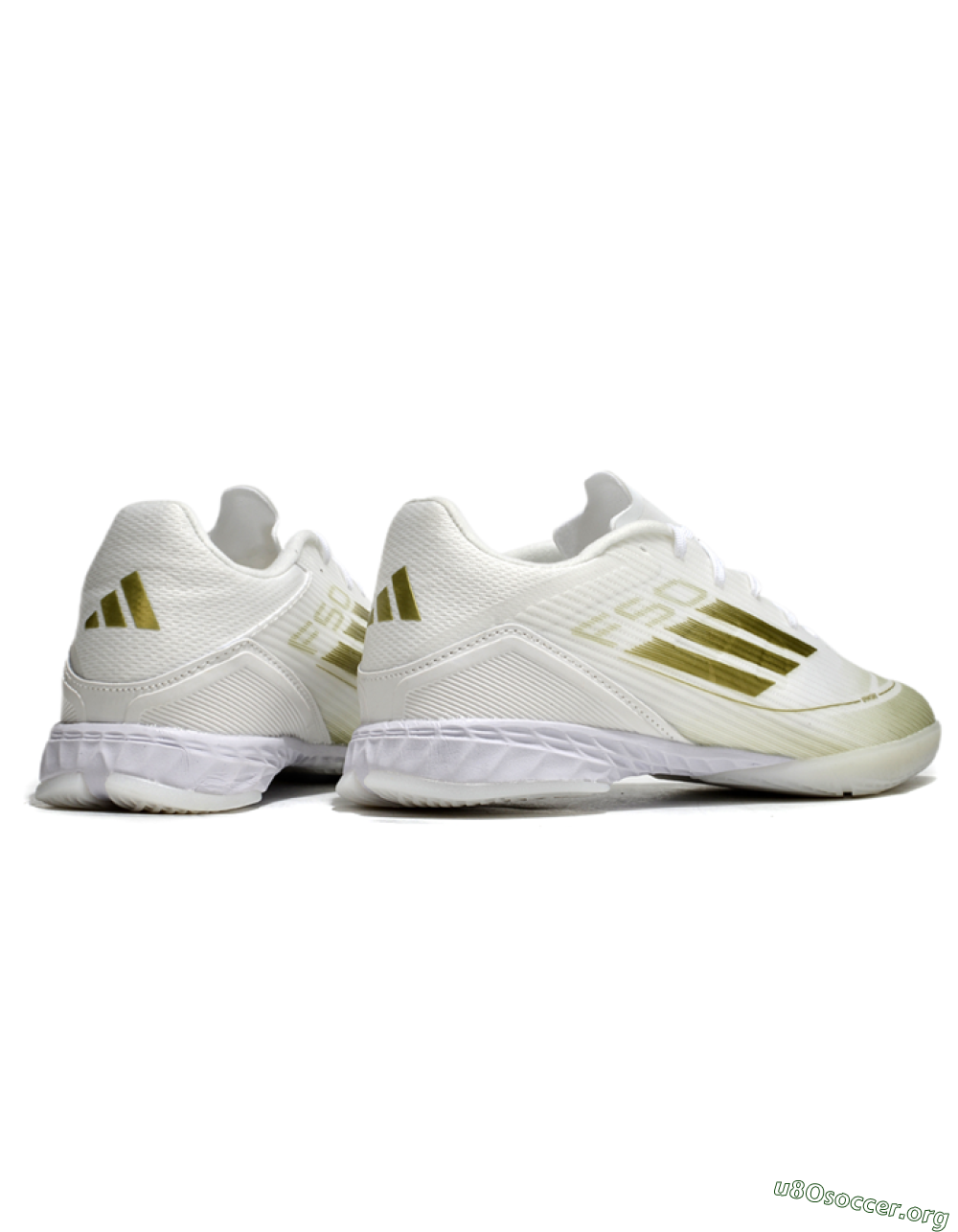 Adidas F50 Elite IC Football Shoes - White/Gold 6