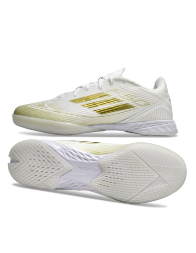 Adidas F50 Elite IC Football Shoes - White/Gold