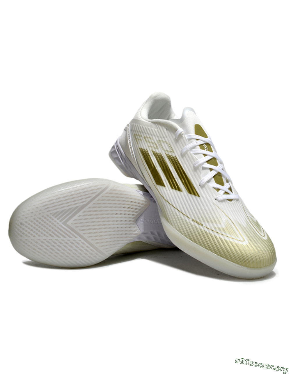 Adidas F50 Elite IC Football Shoes - White/Gold 0