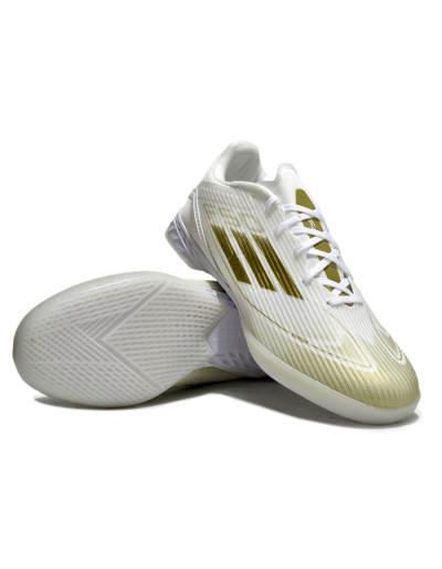 Adidas F50 Elite IC Football Shoes - White/Gold
