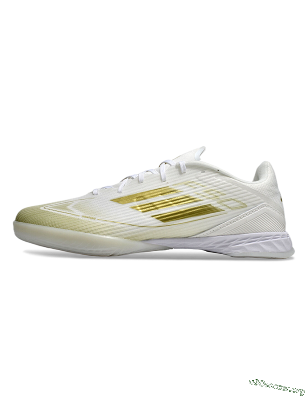 Adidas F50 Elite IC Football Shoes - White/Gold 3