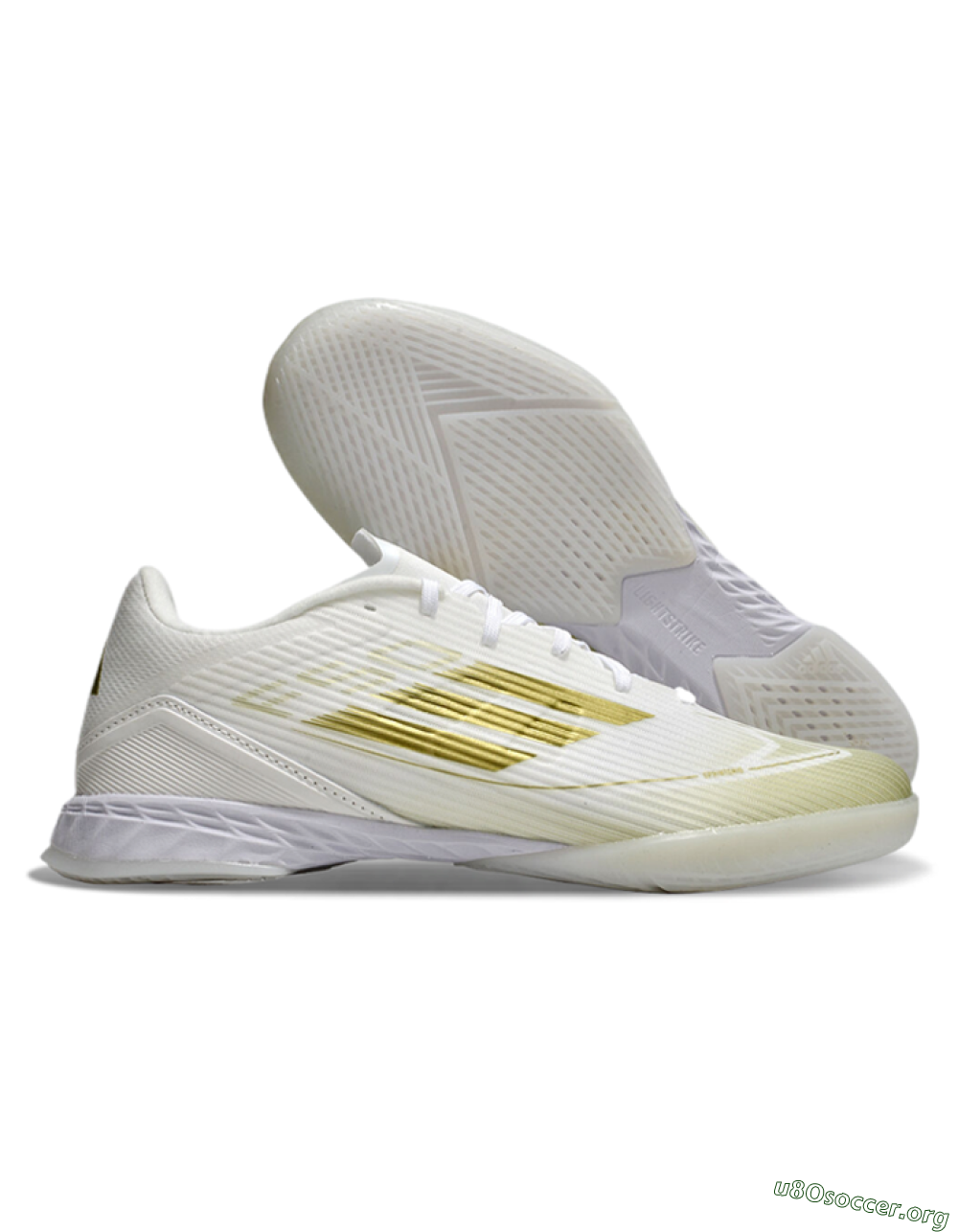 Adidas F50 Elite IC Football Shoes - White/Gold 2
