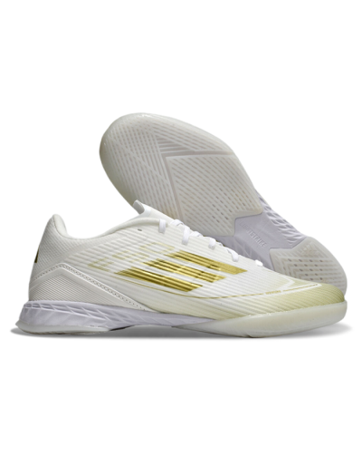 Adidas F50 Elite IC Football Shoes - White/Gold