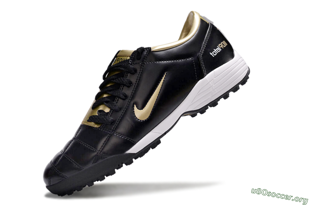Nike Total 90 II TF Football Shoes - Black/Gold/White 5