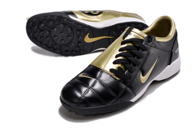 Nike Total 90 II TF Football Shoes - Black/Gold/White