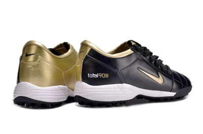 Nike Total 90 II TF Football Shoes - Black/Gold/White