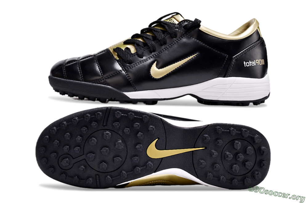 Nike Total 90 II TF Football Shoes - Black/Gold/White 1