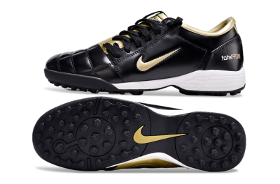 Nike Total 90 II TF Football Shoes - Black/Gold/White