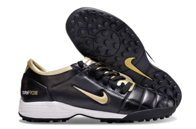 Nike Total 90 II TF Football Shoes - Black/Gold/White