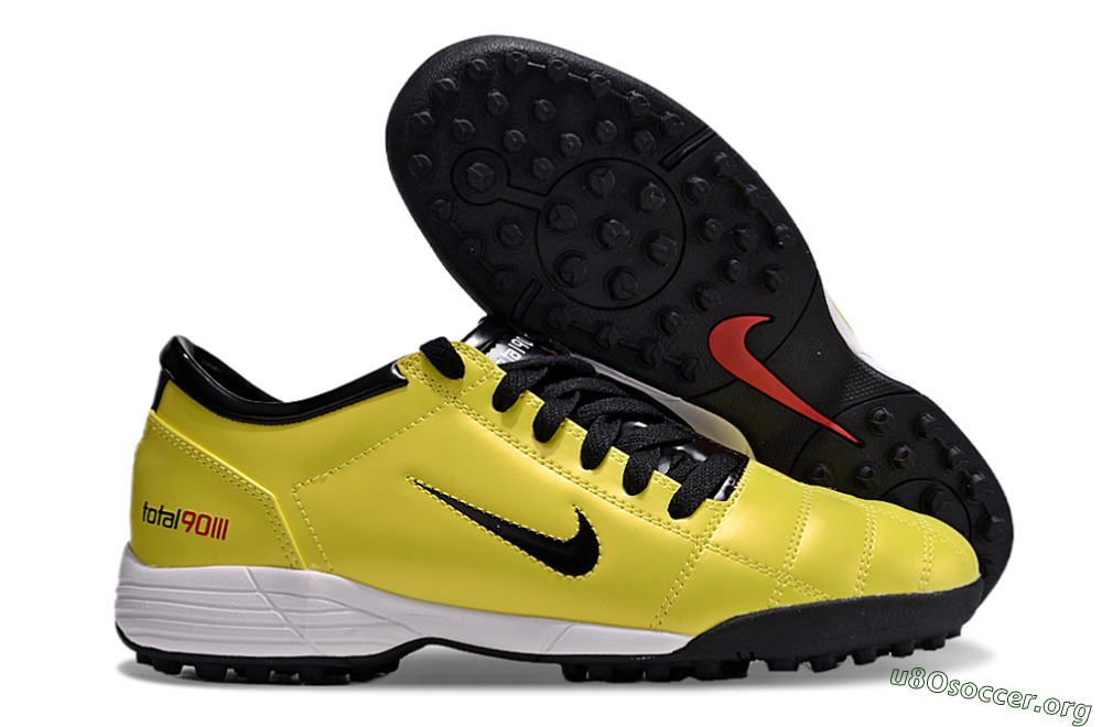 Nike Total 90 II TF Football Shoes - Yellow/Black/White 2