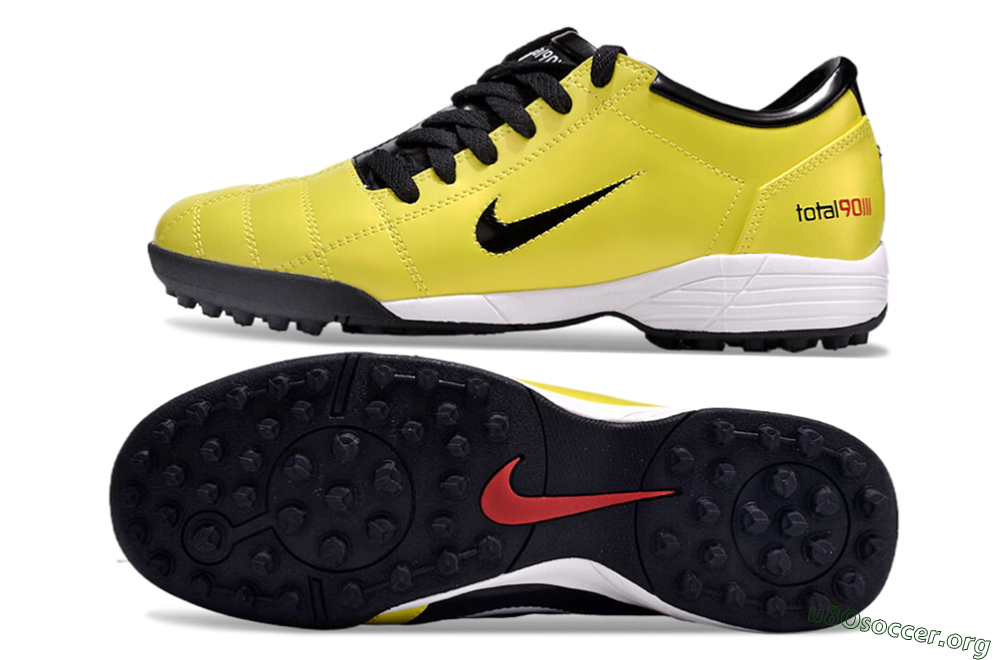 Nike Total 90 II TF Football Shoes - Yellow/Black/White 1