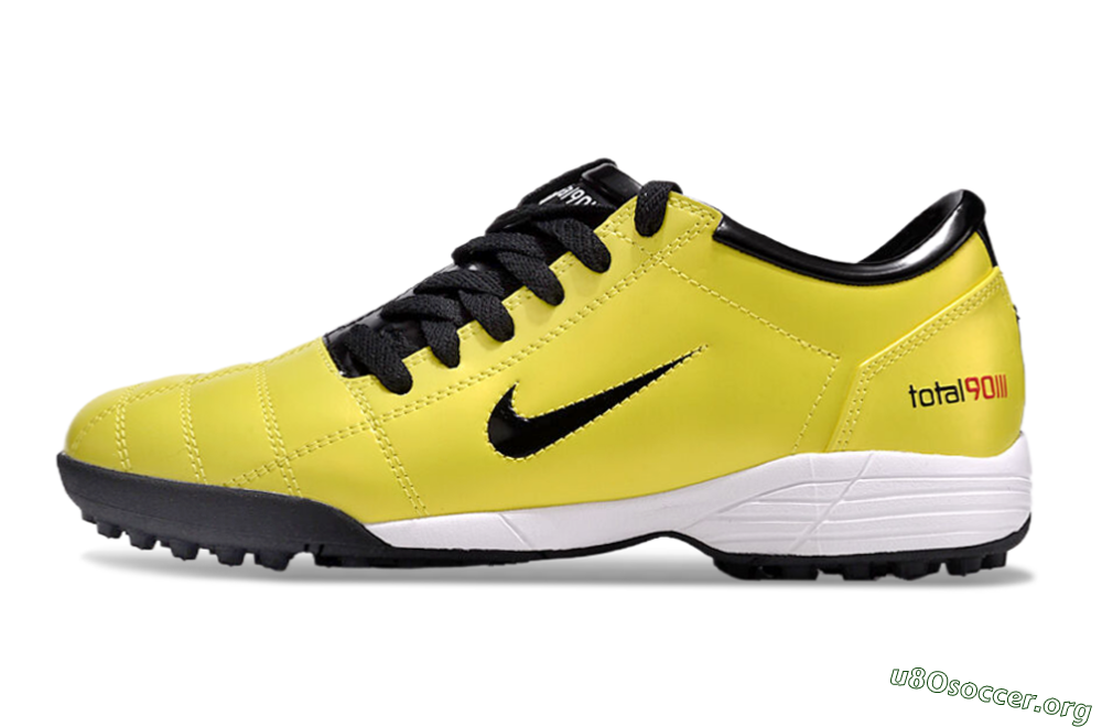 Nike Total 90 II TF Football Shoes - Yellow/Black/White 3
