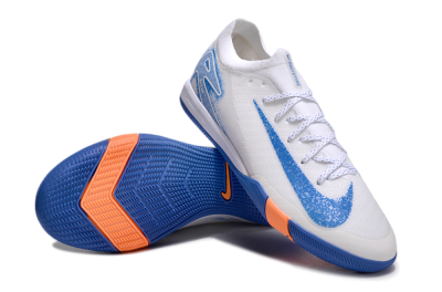 Nike Air Zoom Mercurial Vapor 16 Elite IC Football Shoes - White/Blue/Orange