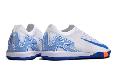 Nike Air Zoom Mercurial Vapor 16 Elite IC Football Shoes - White/Blue/Orange