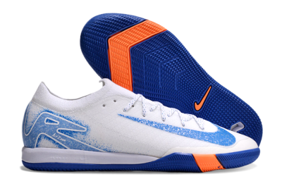 Nike Air Zoom Mercurial Vapor 16 Elite IC Football Shoes - White/Blue/Orange