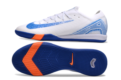 Nike Air Zoom Mercurial Vapor 16 Elite IC Football Shoes - White/Blue/Orange