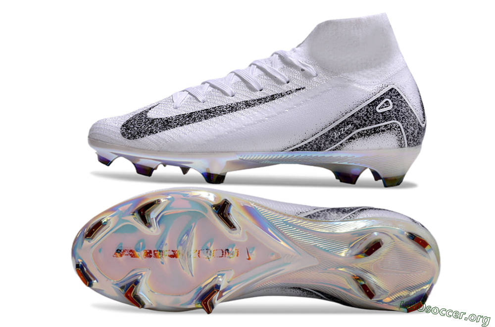 Nike Air Zoom Mercurial Superfly 10 Elite FG Football Boots - White/Black/Grey 1