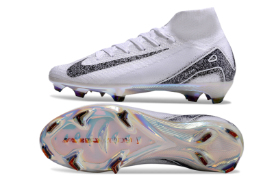 Nike Air Zoom Mercurial Superfly 10 Elite FG Football Boots - White/Black/Grey