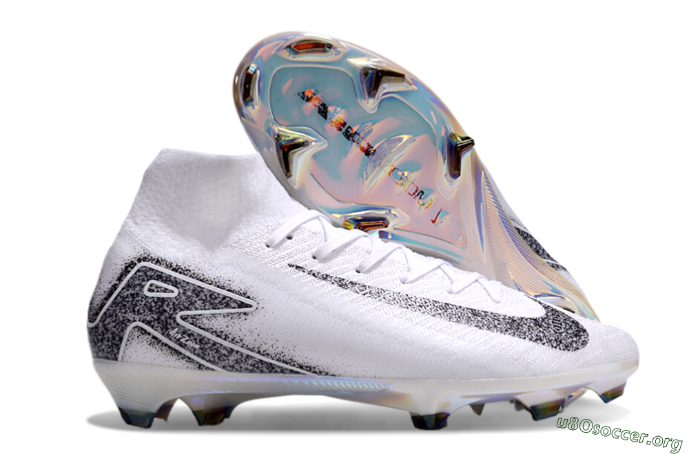 Nike Air Zoom Mercurial Superfly 10 Elite FG Football Boots - White/Black/Grey 2