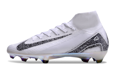 Nike Air Zoom Mercurial Superfly 10 Elite FG Football Boots - White/Black/Grey