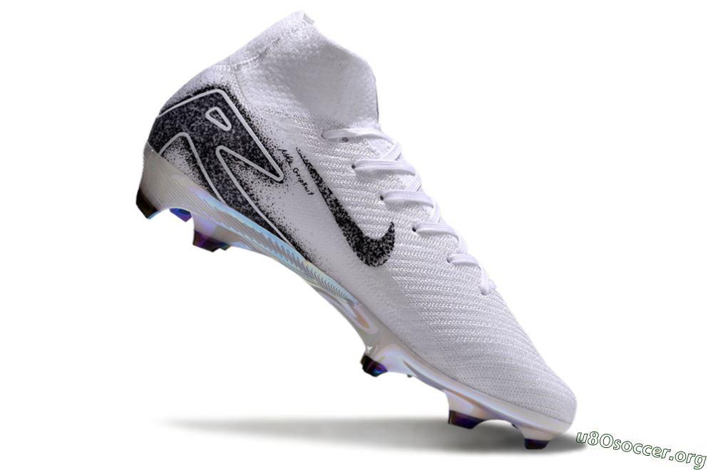 Nike Air Zoom Mercurial Superfly 10 Elite FG Football Boots - White/Black/Grey 4