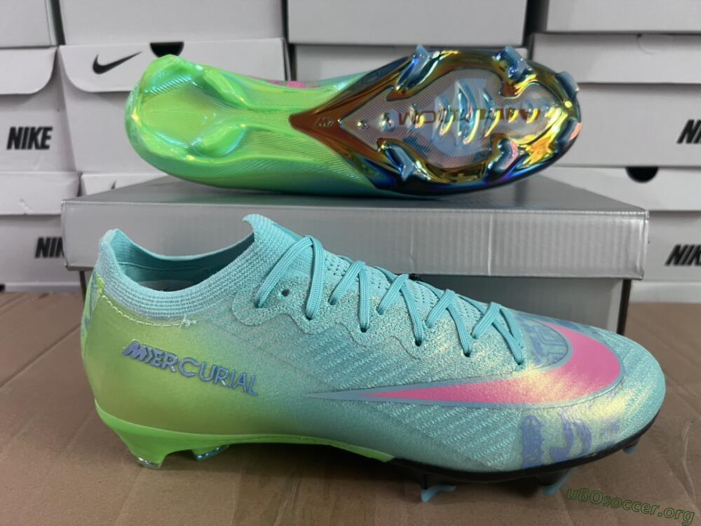 Nike Air Zoom Mercurial Vapor 16 Elite FG Football Boots - Jade/Pink/Yellow