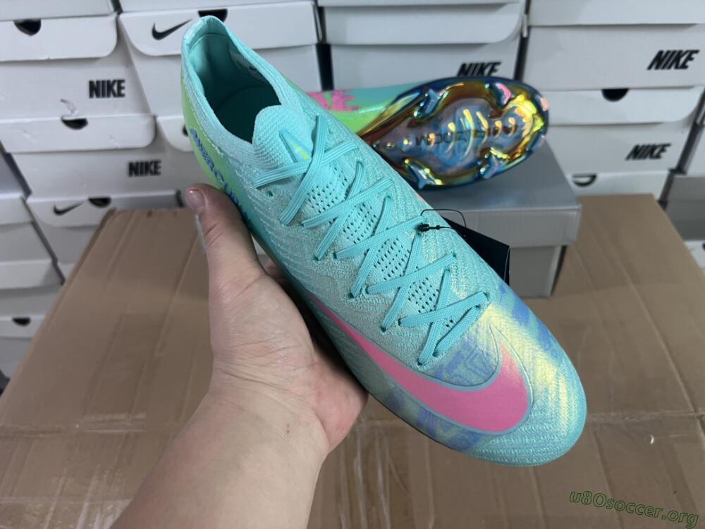 Nike Air Zoom Mercurial Vapor 16 Elite FG Football Boots - Jade/Pink/Yellow