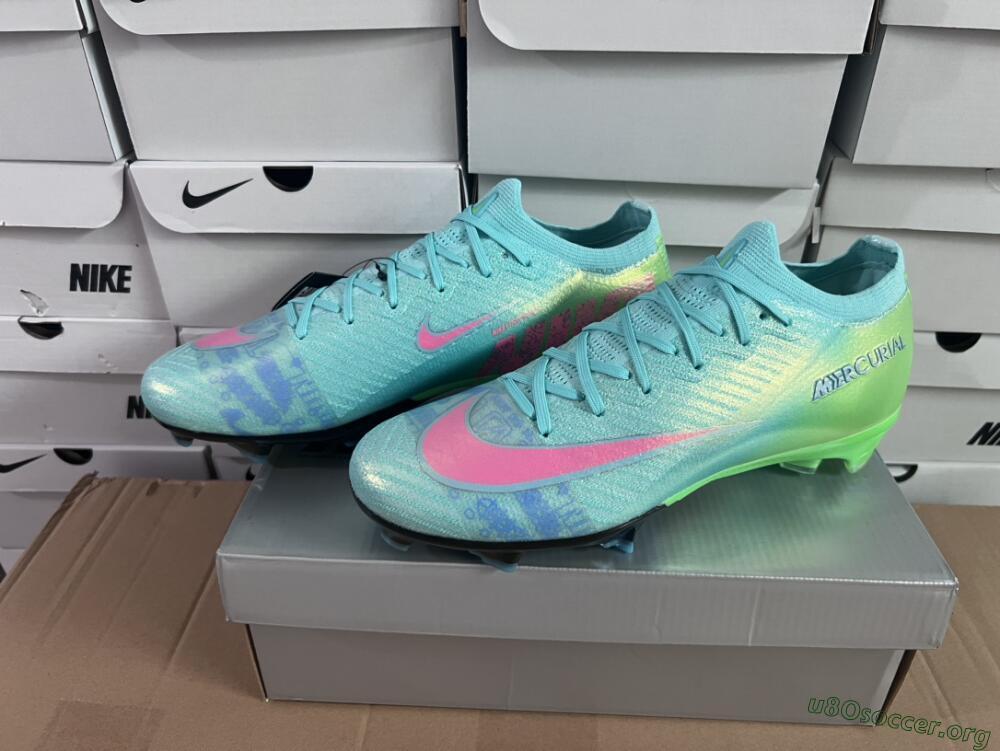 Nike Air Zoom Mercurial Vapor 16 Elite FG Football Boots - Jade/Pink/Yellow