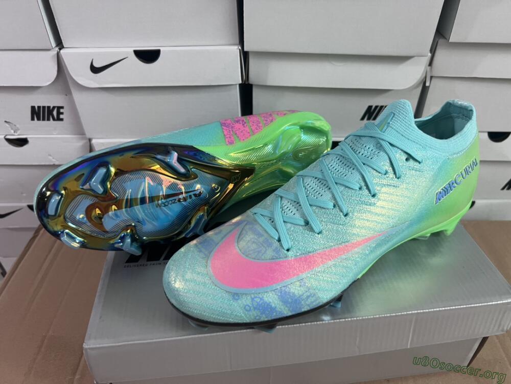 Nike Air Zoom Mercurial Vapor 16 Elite FG Football Boots - Jade/Pink/Yellow