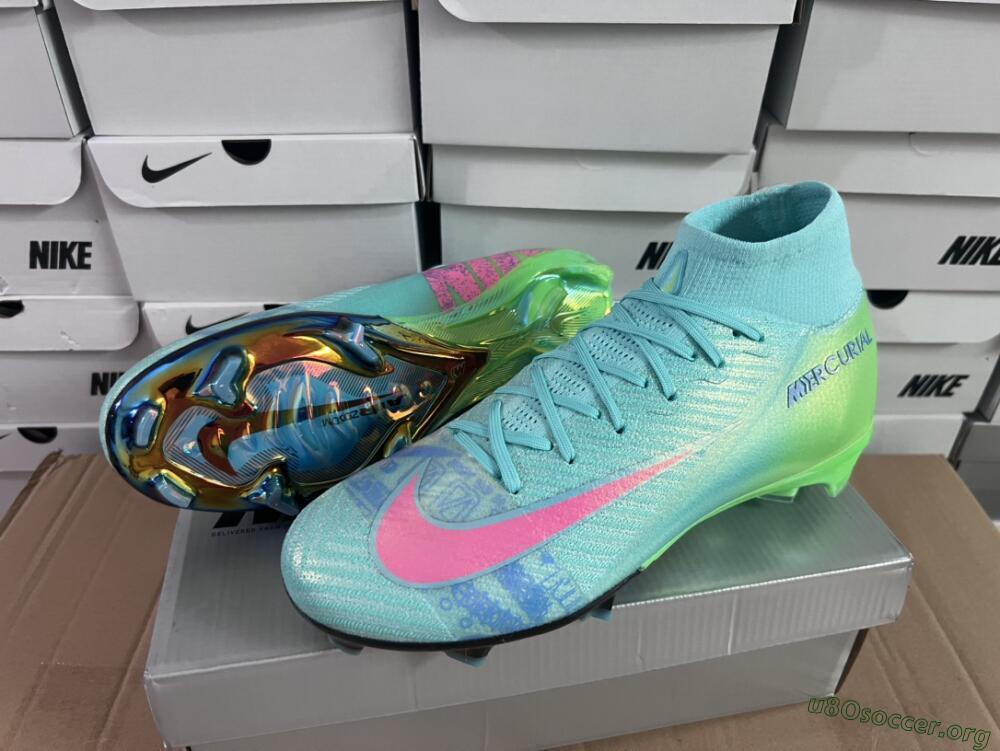 Nike Air Zoom Mercurial Superfly 10 Elite FG Football Boots - Jade/Pink/Yellow