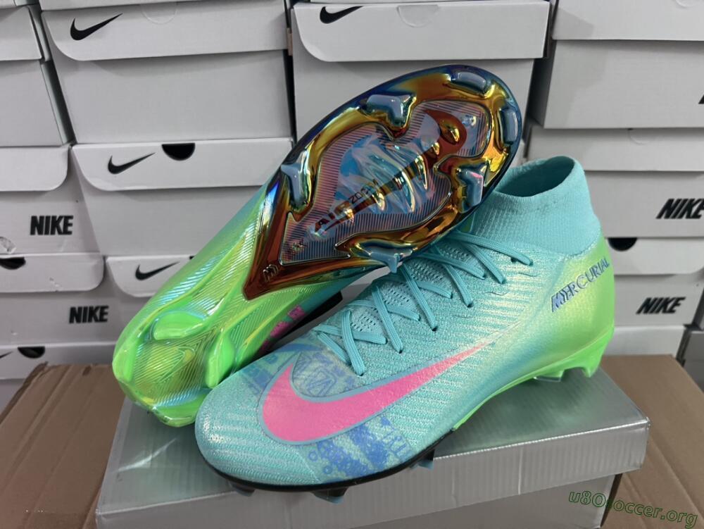 Nike Air Zoom Mercurial Superfly 10 Elite FG Football Boots - Jade/Pink/Yellow