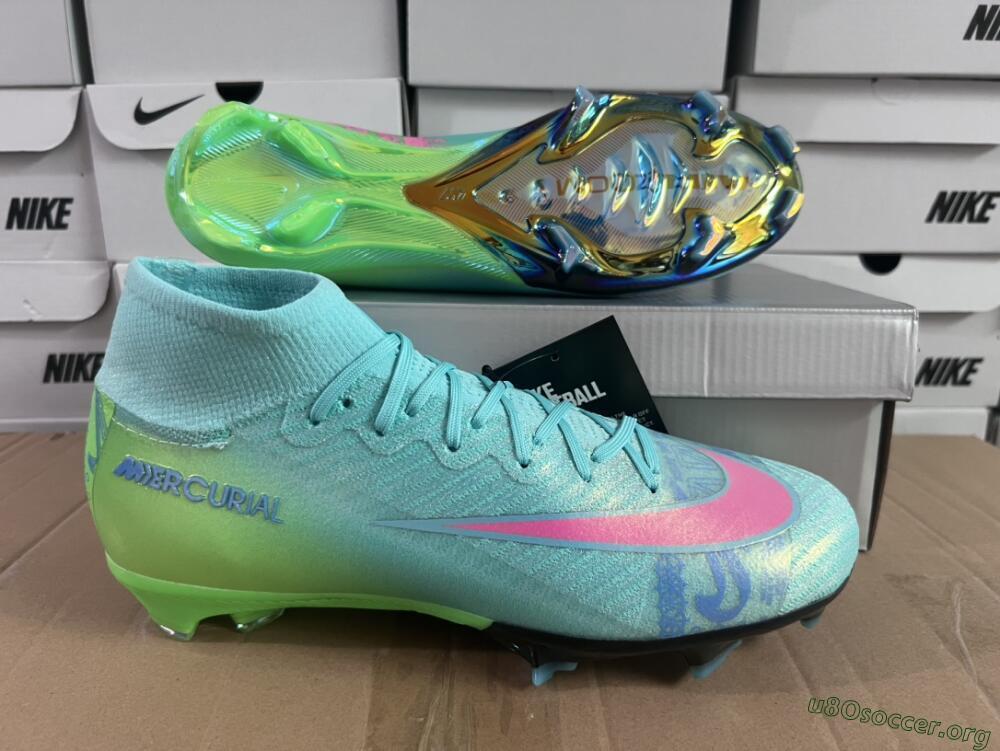 Nike Air Zoom Mercurial Superfly 10 Elite FG Football Boots - Jade/Pink/Yellow