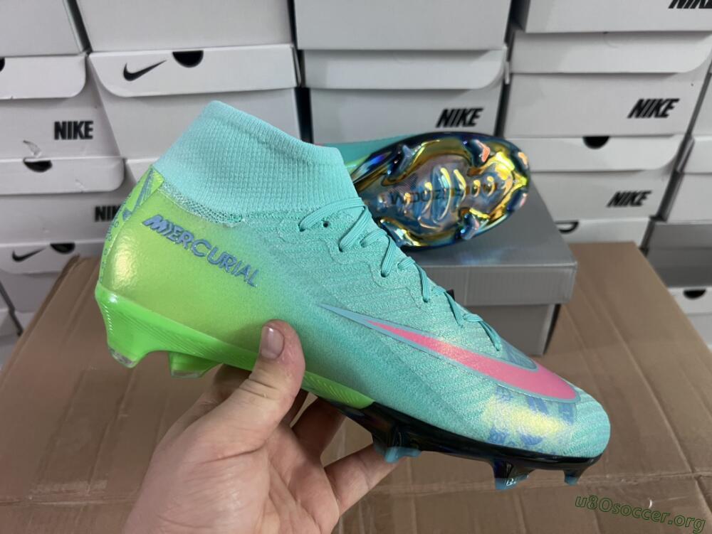 Nike Air Zoom Mercurial Superfly 10 Elite FG Football Boots - Jade/Pink/Yellow