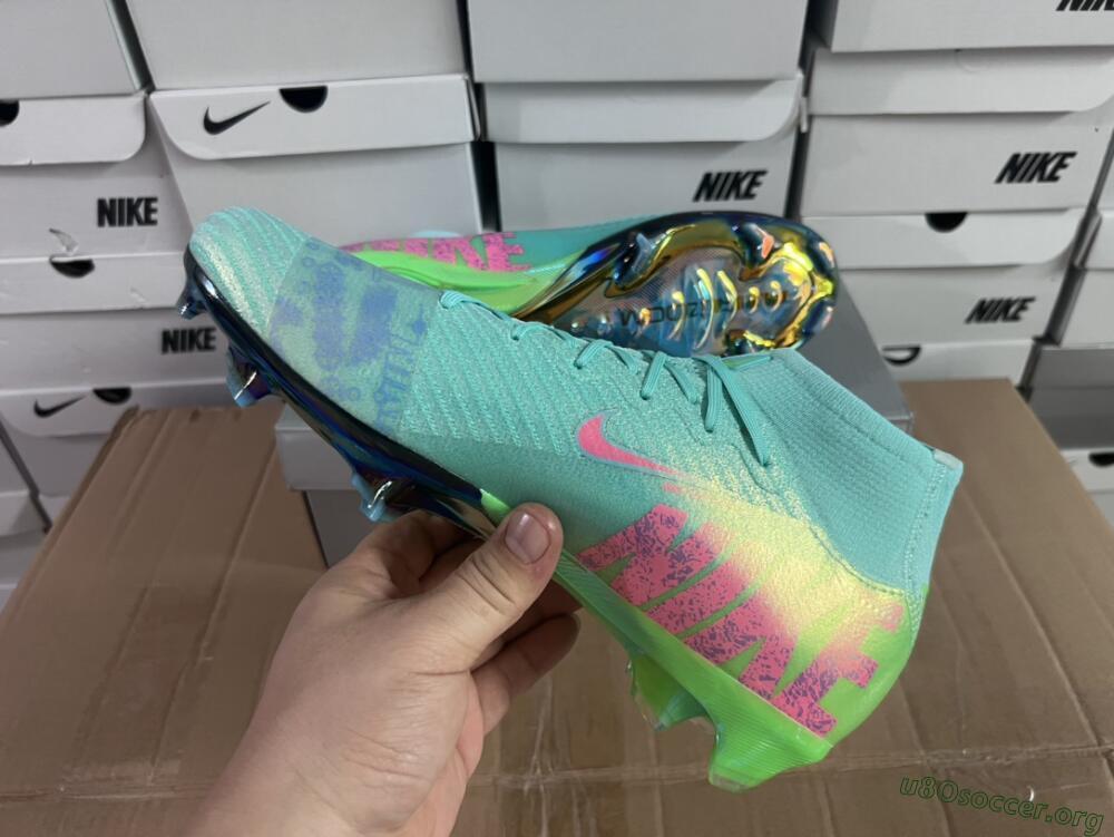 Nike Air Zoom Mercurial Superfly 10 Elite FG Football Boots - Jade/Pink/Yellow