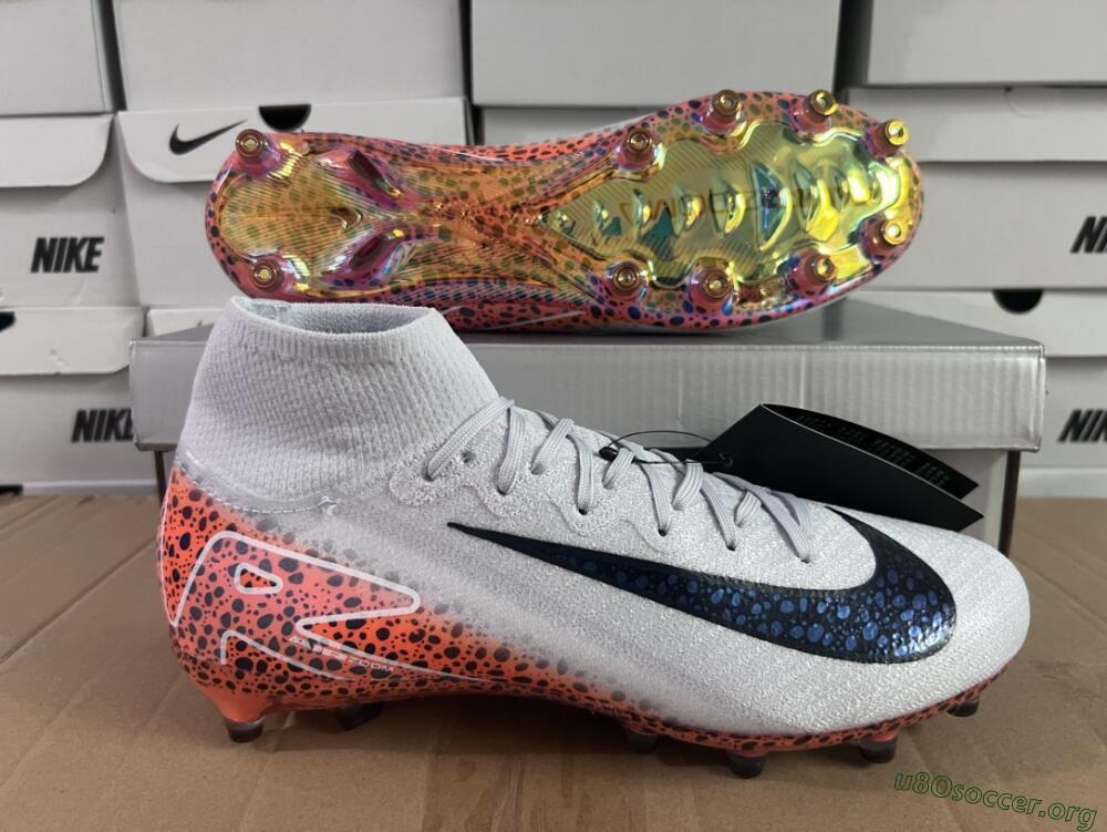 Nike Air Zoom Mercurial Superfly 10 Elite AG Football Boots - Grey/White/Leopard