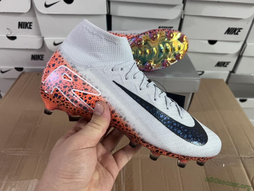 Nike Air Zoom Mercurial Superfly 10 Elite AG Football Boots - Grey/White/Leopard