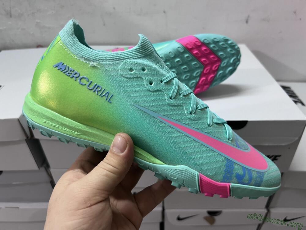 Nike Air Zoom Mercurial Vapor 16 Elite TF Football Shoes - Jade/Pink/Blue