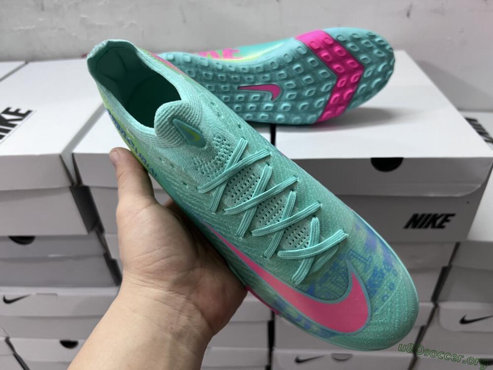 Nike Air Zoom Mercurial Vapor 16 Elite TF Football Shoes - Jade/Pink/Blue